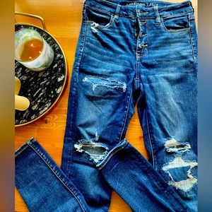 AMERICAN EAGLE hi-rise jegging size 8 long (4)